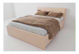 Кровать Дора основание ЩИТ 160 Бежевый велюр