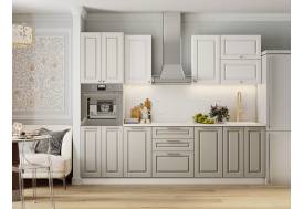 Кухонный гарнитур Кварц Грей Софт-Милк софт 2600 мм