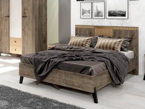 Кровать с ножками 1200 Ольга 3 дуб коми