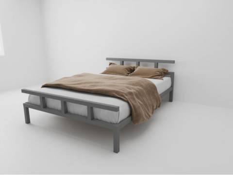Кровать металлическая Лофт 900 серая