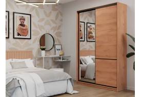 Шкаф-купе СТМ Line 150х45 с зеркалом Дуб табачный