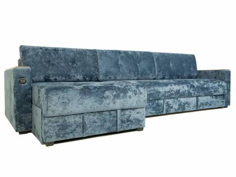 Диван eгловой Тургояк c USB розеткой Темно-синий Ocean 978