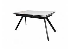 Стол раздвижной Атлант 1200 мрамор белый/черный муар