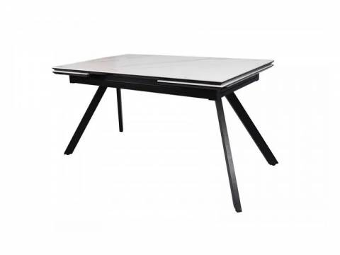 Стол раздвижной Атлант 1800 мрамор белый/черный муар
