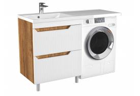 Тумба Леон Риф 57 напольная 2 ящика раковина под Marshall 120 левая