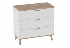 Комод 3 ящика Гавана Белый матовый