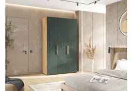 Шкаф 3-х створчатый (1350) Ирис Браш Мени Грин, Дуб Крафт