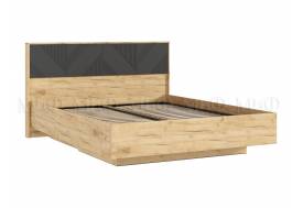 Кровать парящая 1600 Ирис (ортопед металл) Браш Графит/Дуб Крафт