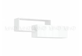 Полка 2-х ярусная Норд Белый глянец, Белый