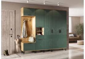 Прихожая Флэш Браш Мени Грин, Дуб Крафт