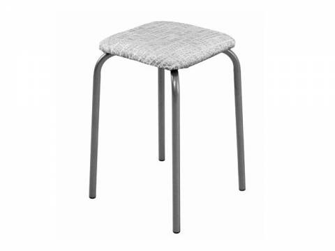 Табурет квадратный Эконом 18 С кожзам мрамор/серый