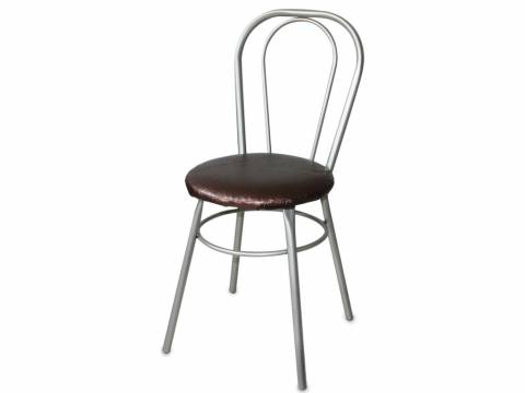 Стул №1 ДХ-8 без мягкой спинки обивка темный перламутр