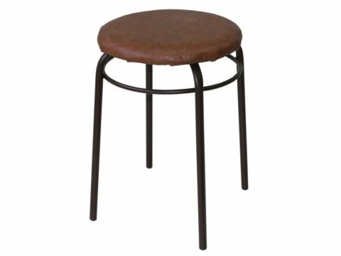Табурет круглый с кольцом ДХ-11 обивка коричневый