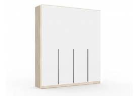 Шкаф Монблан New распашной 2000 4-х дверный Дуб сонома-Белый Шагрень