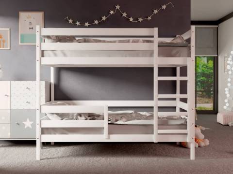 Двухъярусная кровать без крыши белый 80х160 см