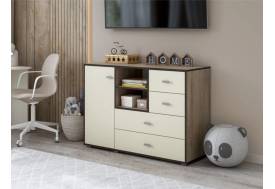 Комод 1200 км1 АБ Дуб эндгрейн/алебастр