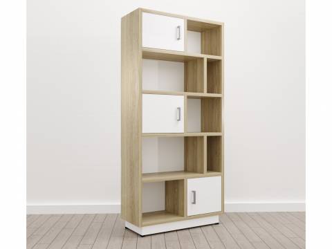 Стеллаж большой (Е-11) Eclectic eco Дуб рокпайл-белый