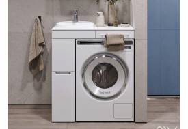 Тумба с раковиной Cosmetic 85 белая левая