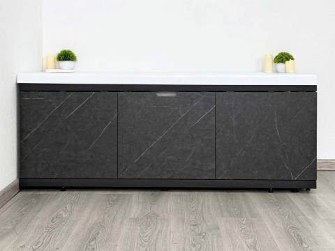 Экран под ванну МДФ Rita Black 1800 мм черный мрамор