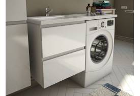 Тумба с раковиной Dallas Luxe 1500 навесная 2 ящика левая