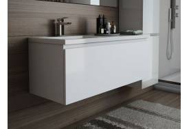 Тумба с раковиной слева Dallas Luxe 1100 навесная 1 длинный ящик