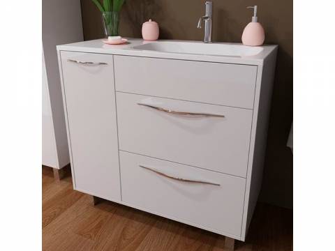 Тумба с раковиной Barcelona 900 правосторонний напольный 2 ящика 1 дверь