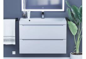 Тумба с раковиной Uperwood Tanos матовая белая 80 см