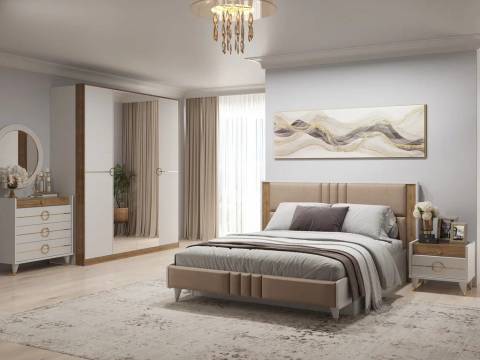 Спальня Модена белый/эбен светлый