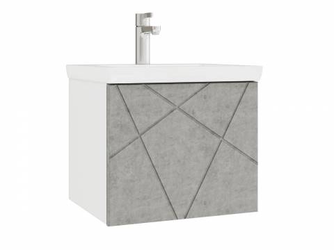 Тумба Geometry 500-0-1 Como навесная бетон