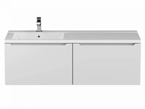 Тумба с раковиной Uperwood Tanos 120 см подвесная левая белый