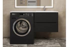 Тумба под стиральную машину Uperwood Tanos 60 см подвесная правая черная