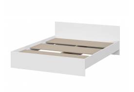 Кровать 1600 Денвер Белый с настилом Лайт