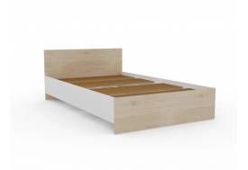 Кровать Монблан 120х200 см Белый Шагрень-Дуб сонома