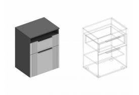 Тумба Вита 1-створка с ящиком и нишей тёмно серый лофт