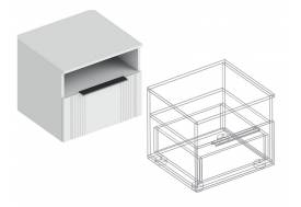Тумба Вита прикроватная белый лофт