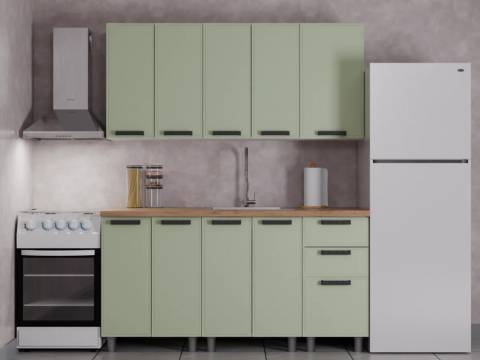 Кухонный гарнитур Магнолия 1600 мм Фисташка