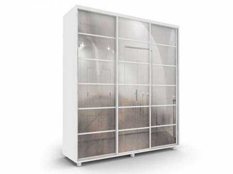 Шкаф-купе Стильный ОС 24-6-111 трехдверный белый