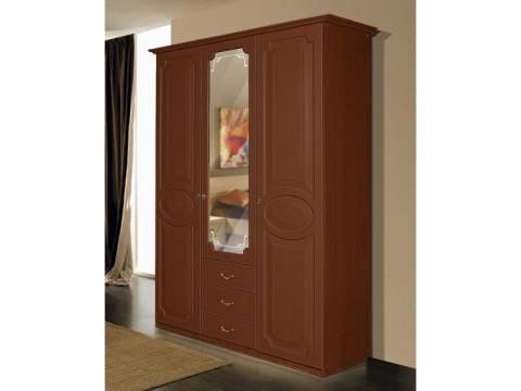 Шкаф 3-х створчатый с ящиками МДФ Ивушка-5