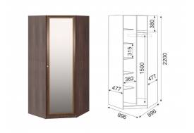Угловой шкаф Беатрис № 1 орех