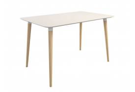 Стол обеденный Сканди 1 белый/светлый лак