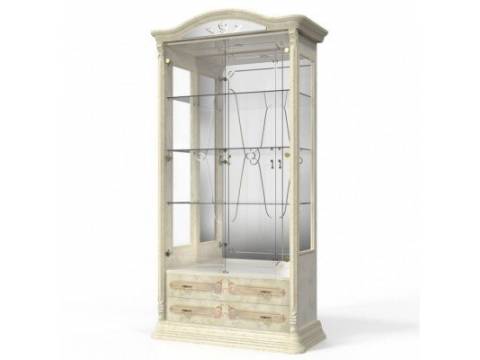 Витрина 2х дверная Роза беж